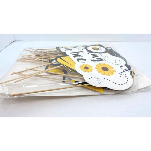QTY=30: Bumblebee Photo Booth Props Kit, Honey Bee Baby Shower Party Decorations - Picture 3 of 4